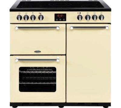 Belling BELLING Kensington 90 cm Electric Ceramic Range Cooker - Cream & Chrome Belling BELLING Kensington 90 cm Electric Ceramic Range Cooker - Cream & Chrome